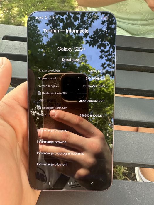 Samsung Galaxy S23+ 256 GB – 1200zł (do negocjacji)
