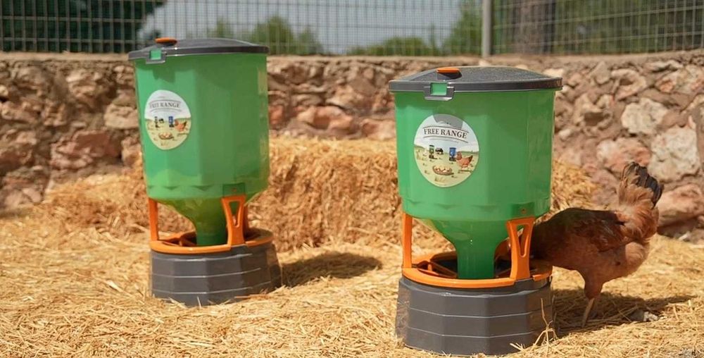 Karmidło dla kur automatyczne KOLOSS z zasobnikiem 35 kg i 25 kg