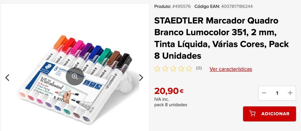 Quadro de escrever como NOVO - Giz e Marcadores