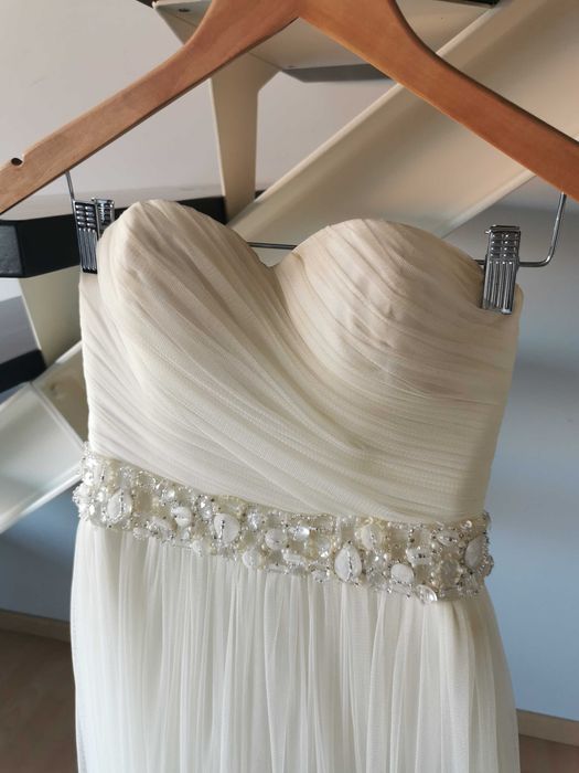 Vestido noiva tule seda San patrick