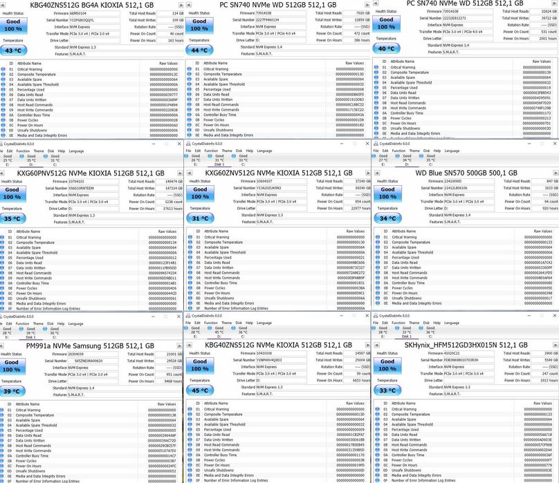 2.5 M.2 SSD диск 250GB 500GB 1TB Samsung WD SK Hynix