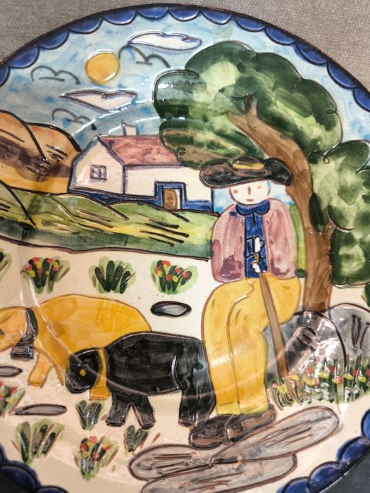 Prato artesanal - Pastor com ovelhas