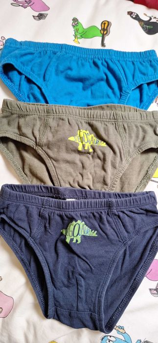 Majtki 6-7lat chłopiec dinozaur Kiki&Koko bawełna 3szt.