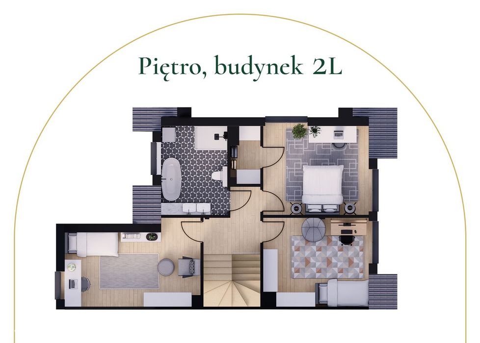 Dom bliźniak w lesie, projekt do dokończenia (140m x2)