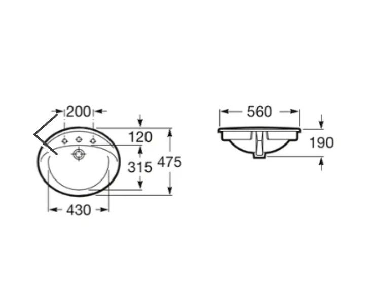 Умывальник врезной Испания