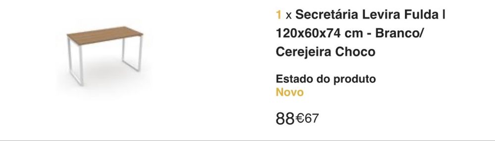 Secretária Mesa Levira