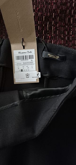 Spódnica Massimo Dutti, wełna, rozm 36,czarna, krótka