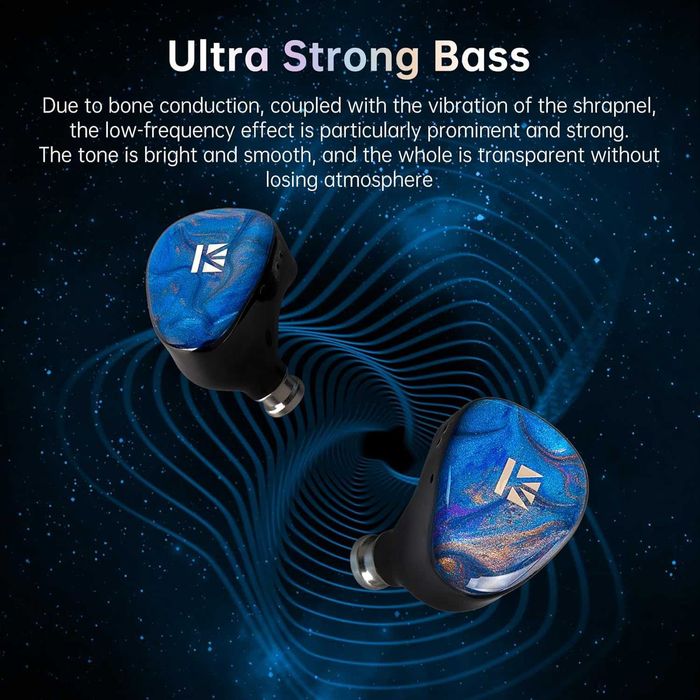 ‼️ KBEAR KB02 - двухдрайверные 2DD IEM's наушники с костным драйвером