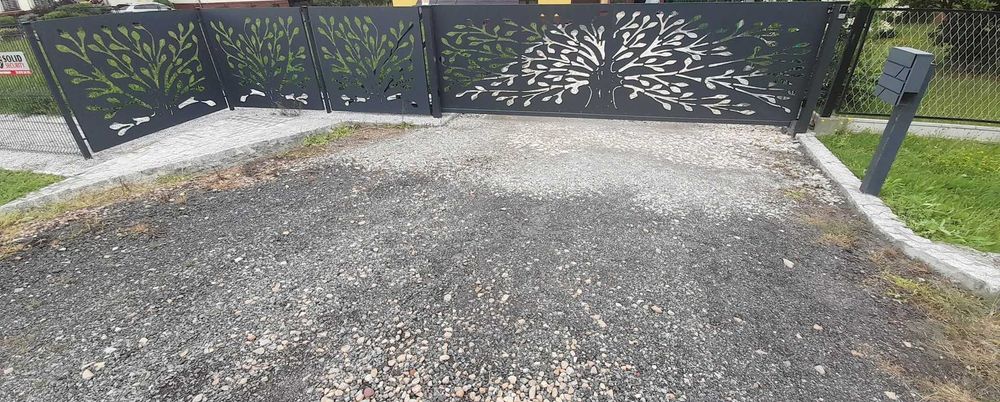 Brama przesuwna, ogrodzenia palisadowe, bramy,  ogrodzenia panelowe