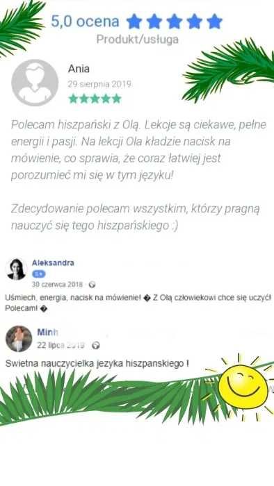 Promocja - Hiszpański - Lekcje - Kursy - Matura - Wystawiam faktury