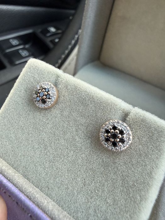 Золотые серьги 585 пробы с бриллиантами