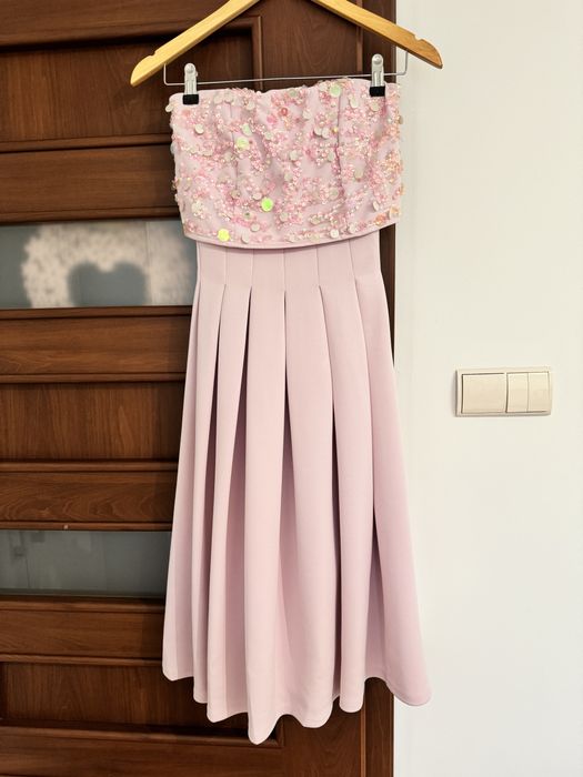 Sukienka Asos XS / 34 Pudrowy Róż