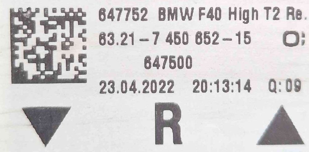 Farolim da Mala Direito 647752 - BMW 1