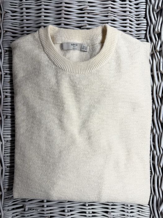 Kremowy sweter męski Mango Man | Rozmiar S