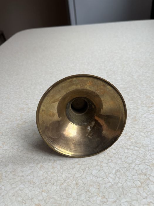 Mosiężny świecznik malowany ręcznie