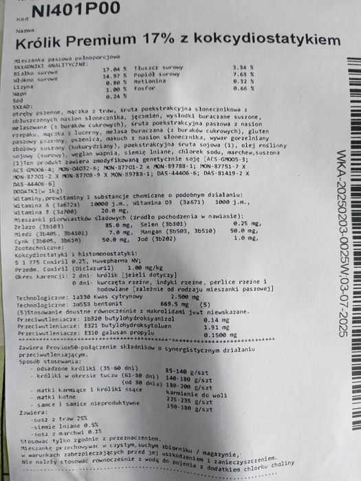 Karma Dla Królików Królik Premium