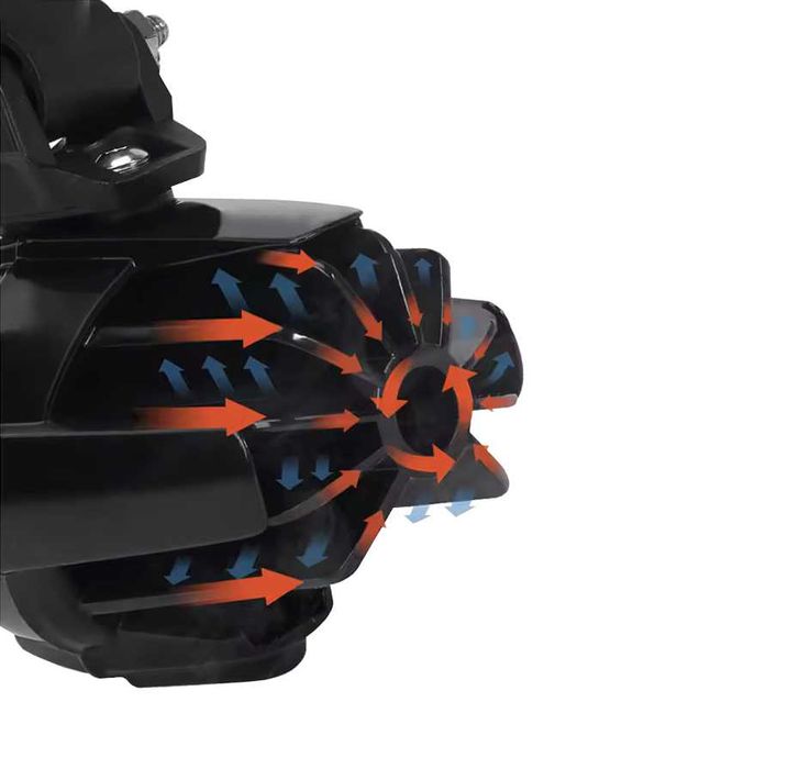 Faróis auxiliares homologados E9 - 40W LED para moto