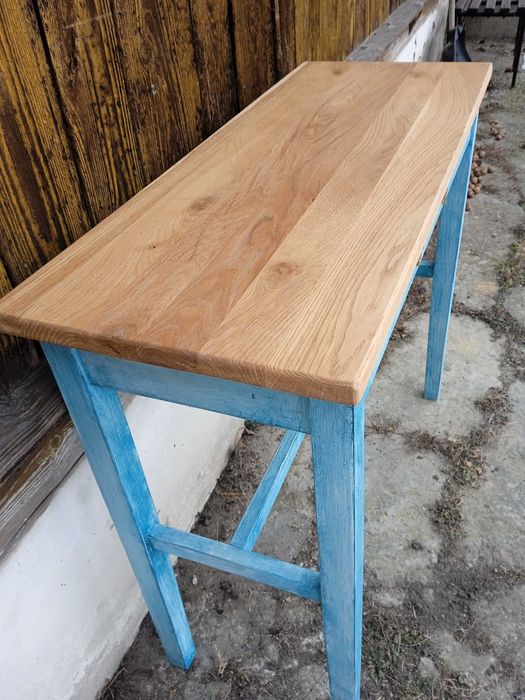 Wyjątkowa konsolka, handmade, dębowy blat