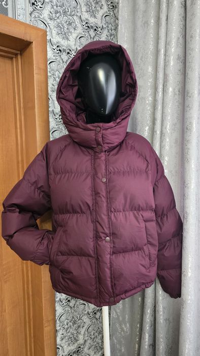 Жіночий пуфер ,куртка бургунді