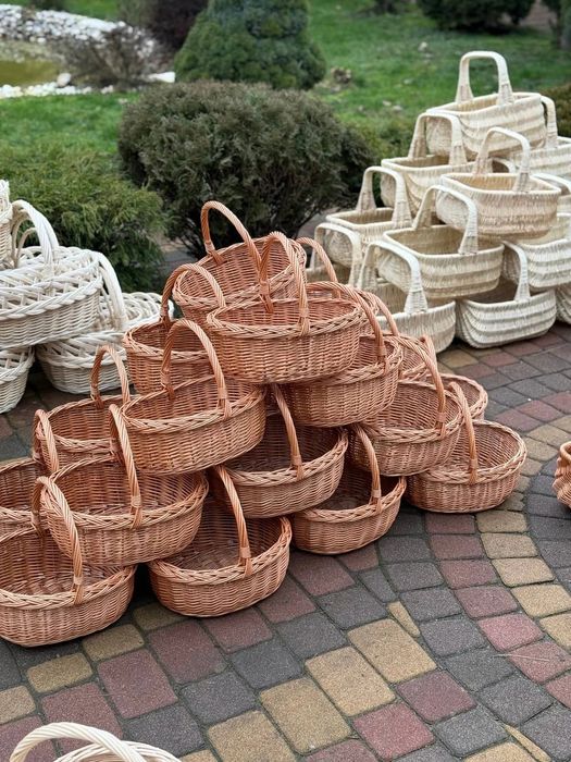 Кошик "Хінська" 1 шт. 31x27x14 см міцний плетений з натуральної лози