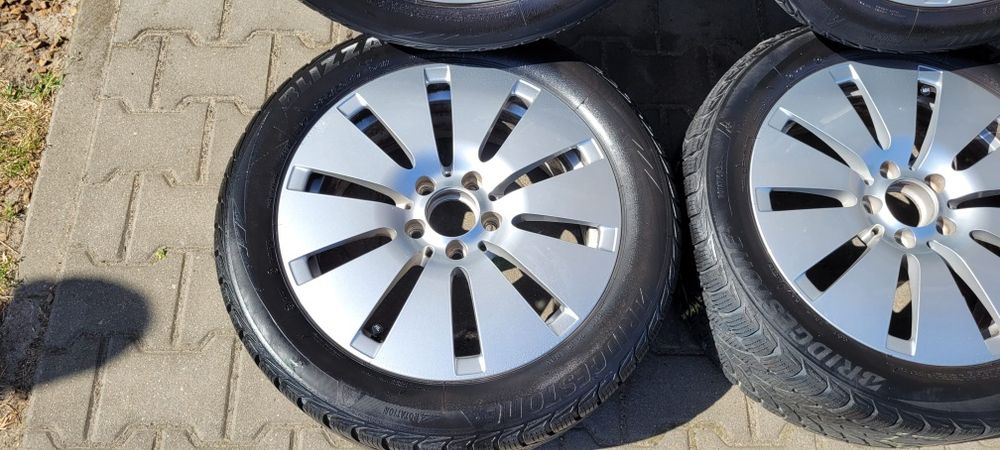Alufelgi MERCEDES 5X112 z oponami 225/50 R17 czujniki