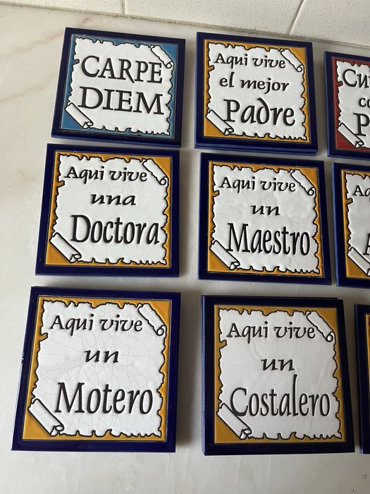 NOVOS-Azulejos com várias frases