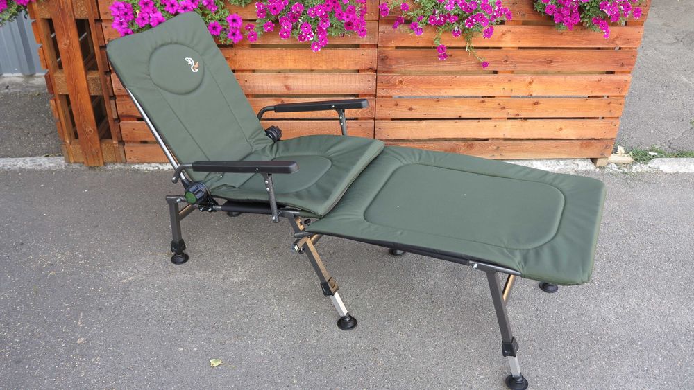 Стул лежак карпятнику кресло рыбацкое на природу 110кг Польша