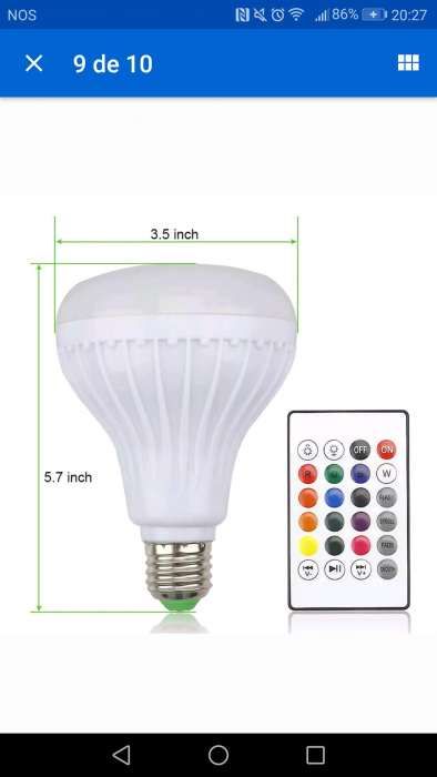 Lampada de musica e leds MULTICORES