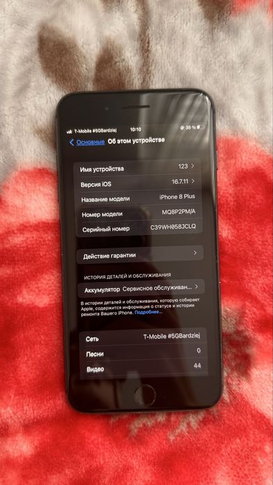 iPhone 8 Plus 256 GB Black / Czarny (Do wymiany baterii)