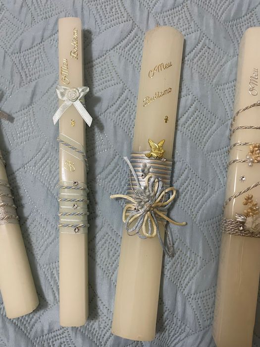 5 Velas novas de batizado