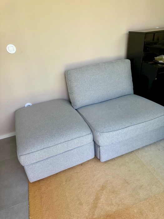 Ikea Sofa/cama Kivik com Repousa-pés