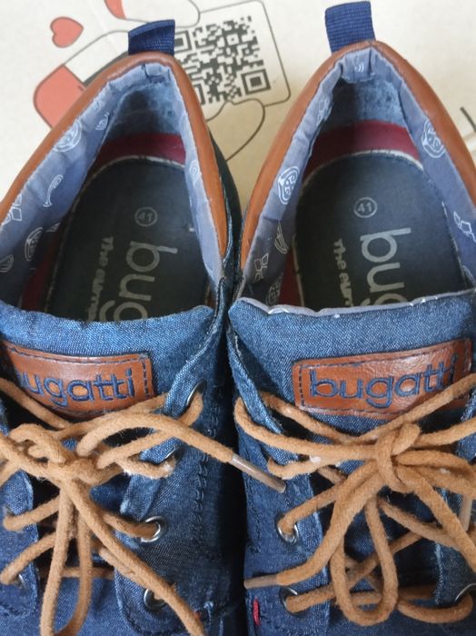 41-41,5 Bugatti джинсові кеди кросівки