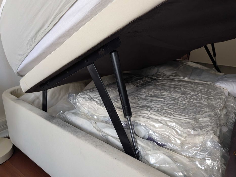 Cama sommier bege