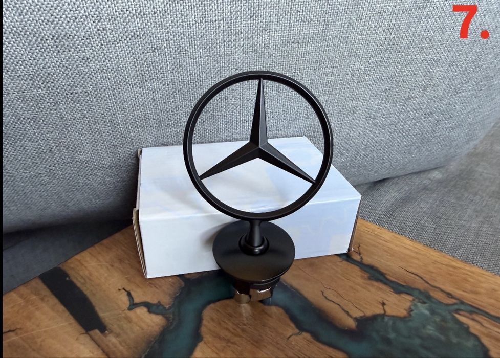 Емблема Mercedes приціл значок на капот 44 мм.  Мерседес, штерн в капот маталл