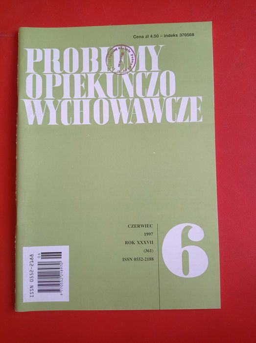 Problemy opiekuńczo-wychowawcze, nr 6/1997, czerwiec 1997