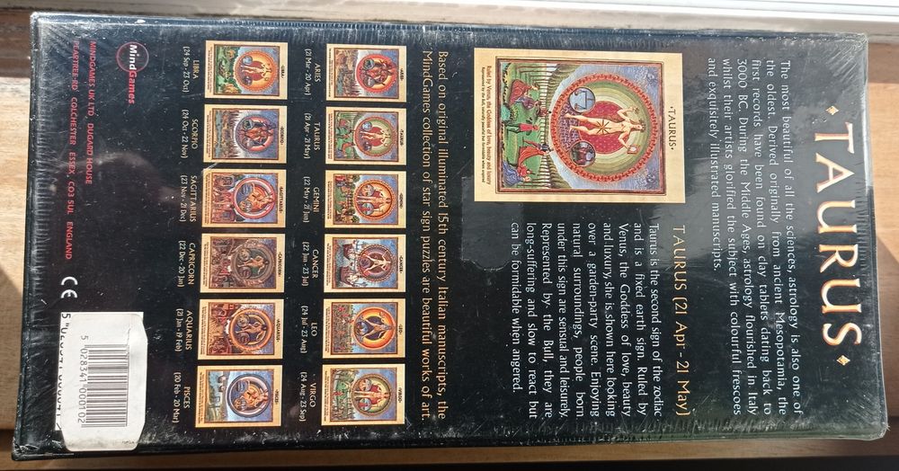 Puzzle zodíaco Touro 500 peças novo óptima prenda de Natal selado