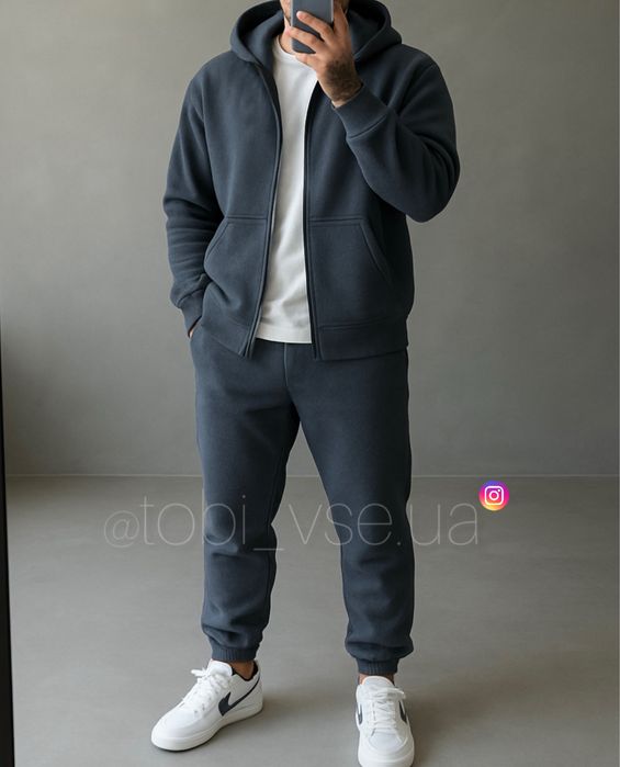 ТЕПЛИЙ‼️ Костюм на Флісі Чоловічий Мужской худи штаны комплект зимовий