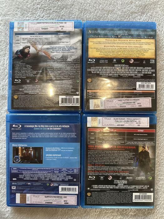 Pack 4 filmes em bluray
