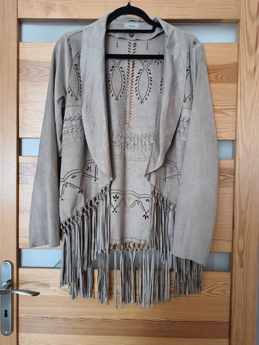 Ażurowa narzutka marynarka