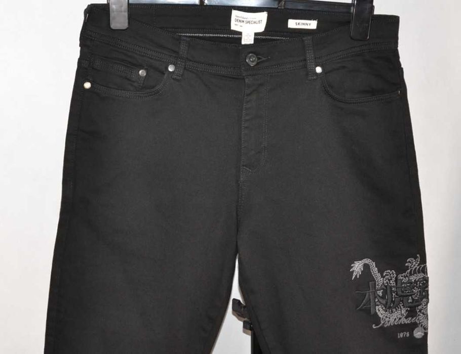 RIVER ISLAND Specialist Skinny Jeans Spodnie Męskie W34 L30 Super Stan