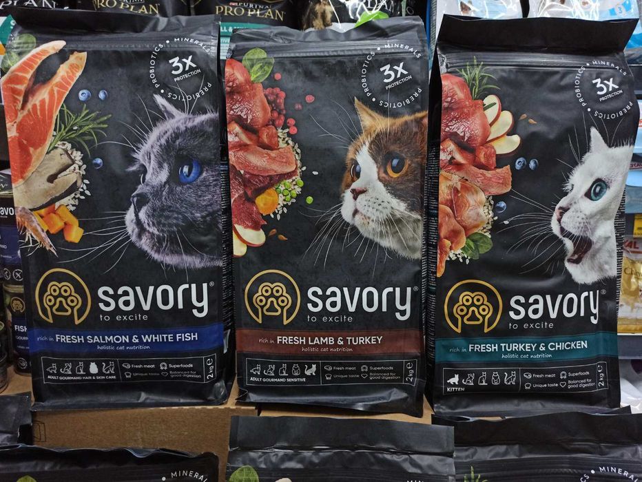 Оригінальні корми Savory для Котиків — Приємні Знижки (на 2 та 8 кг)