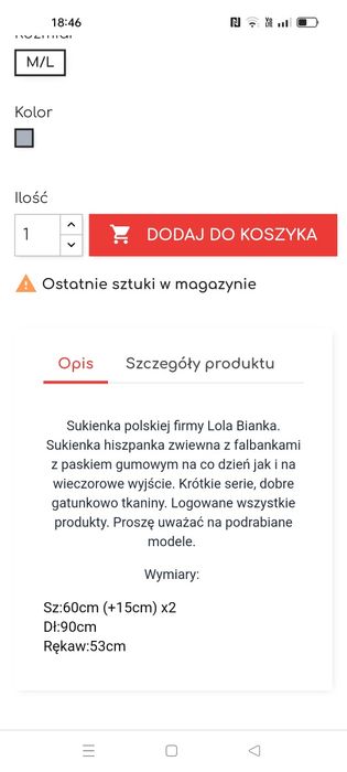 Nowa sukienka Lola Bianka