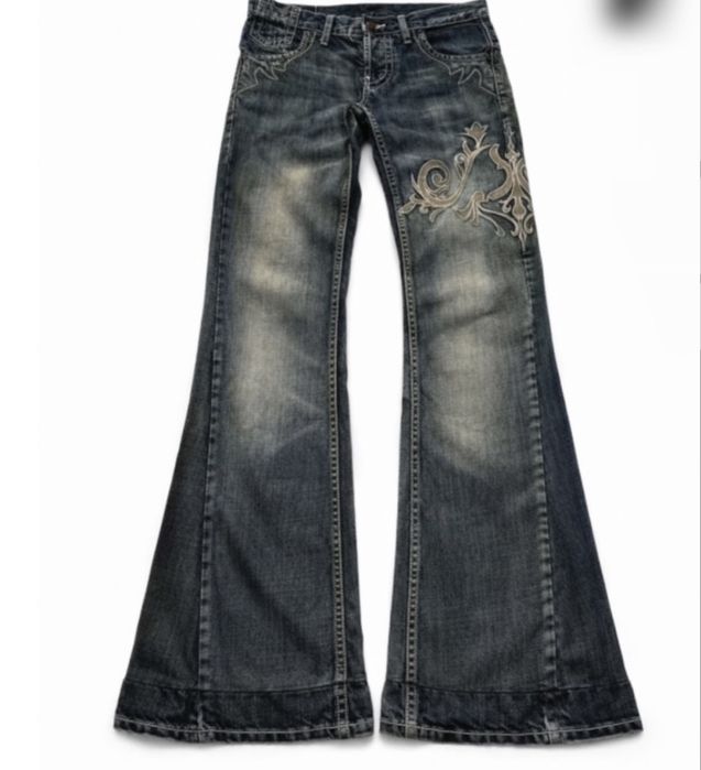 Джинси кльош Клеш джинси з візерунком