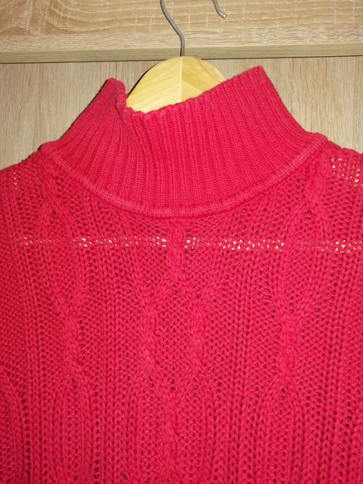 sweter  żywo czerwony