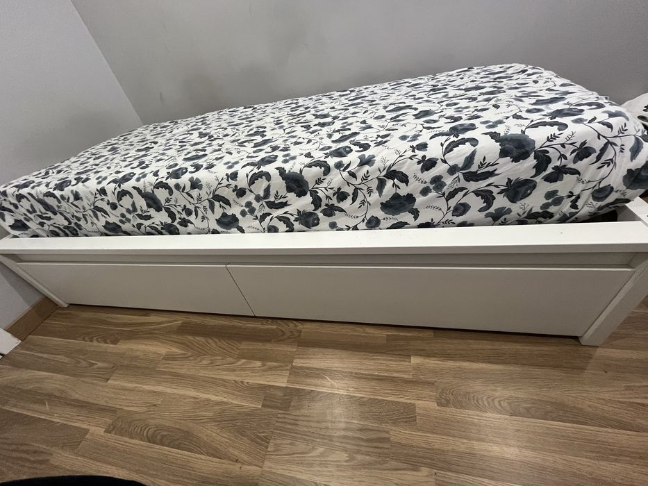 Cama solteiro com 2 gavetas estrado e colchão ortopedico