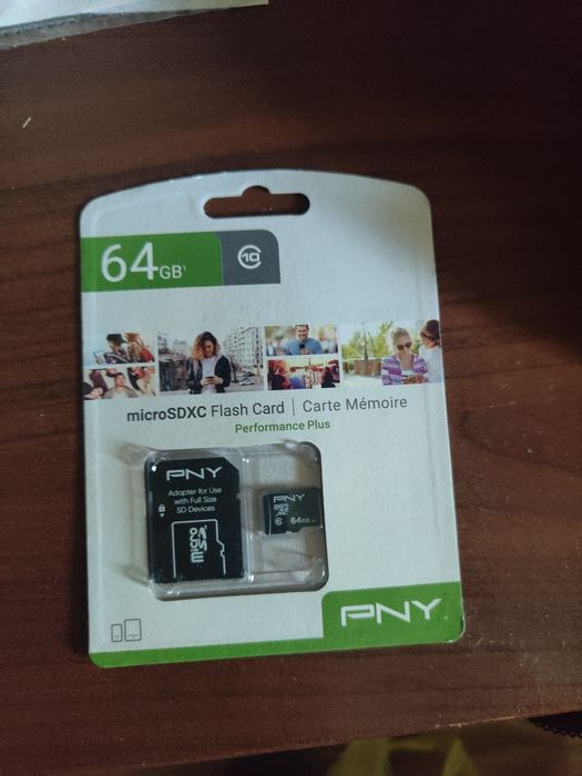 Karta pamięci microSD pojemność 64 GB PNY do telefonu smartfona 100 Mb/s