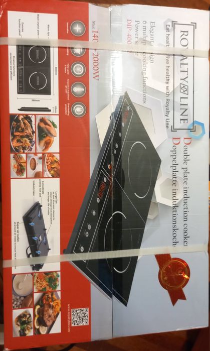 Placa de indução 2 bocas móvel