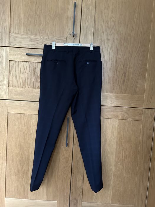 Garnitur granatowy wełniany BYTOM