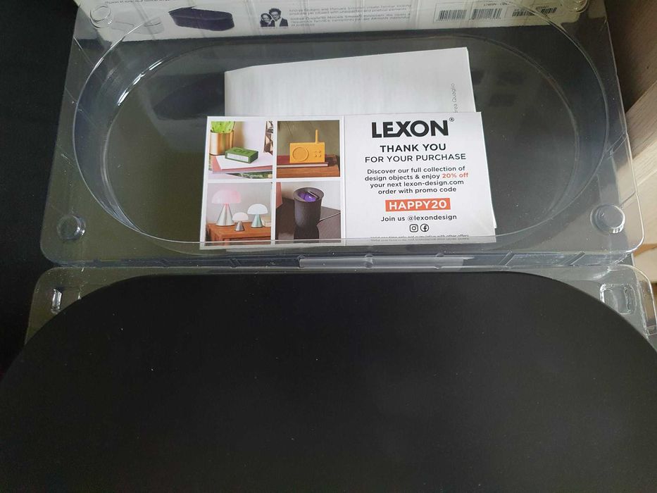 Ładowarka bezprzewodowa Lexon Oblio Box LH69 Dezynfekcja UV NOWA