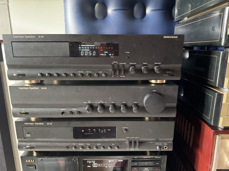 Harman/Kardon wieża stereo, jak nowa, super stan. Deck TD420, wzmacniacz HK610,cd HD720